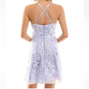 Macys juniors purple fit&flare dress